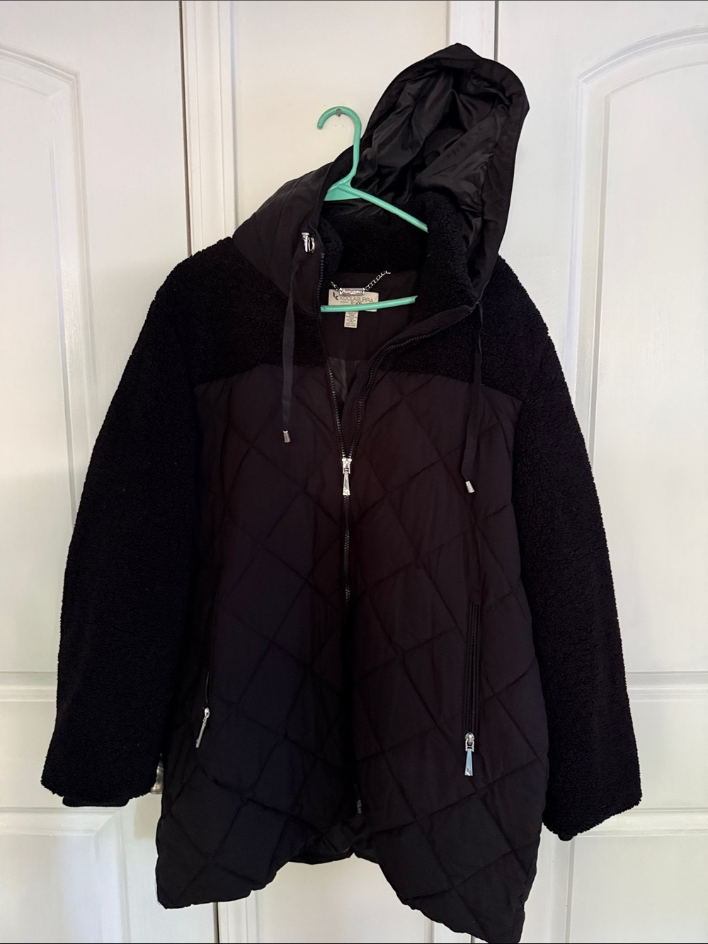Koolaburra by UGG Black Quilted & Sherpa Hooded Puffer Jacket